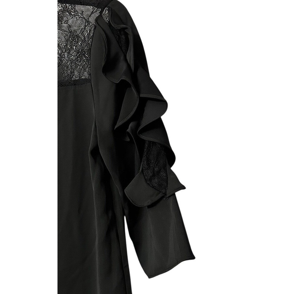 NWT Philosophy Womens Black Short Sleeve Lace Casual Dress Size Small - Picture 5 of 13